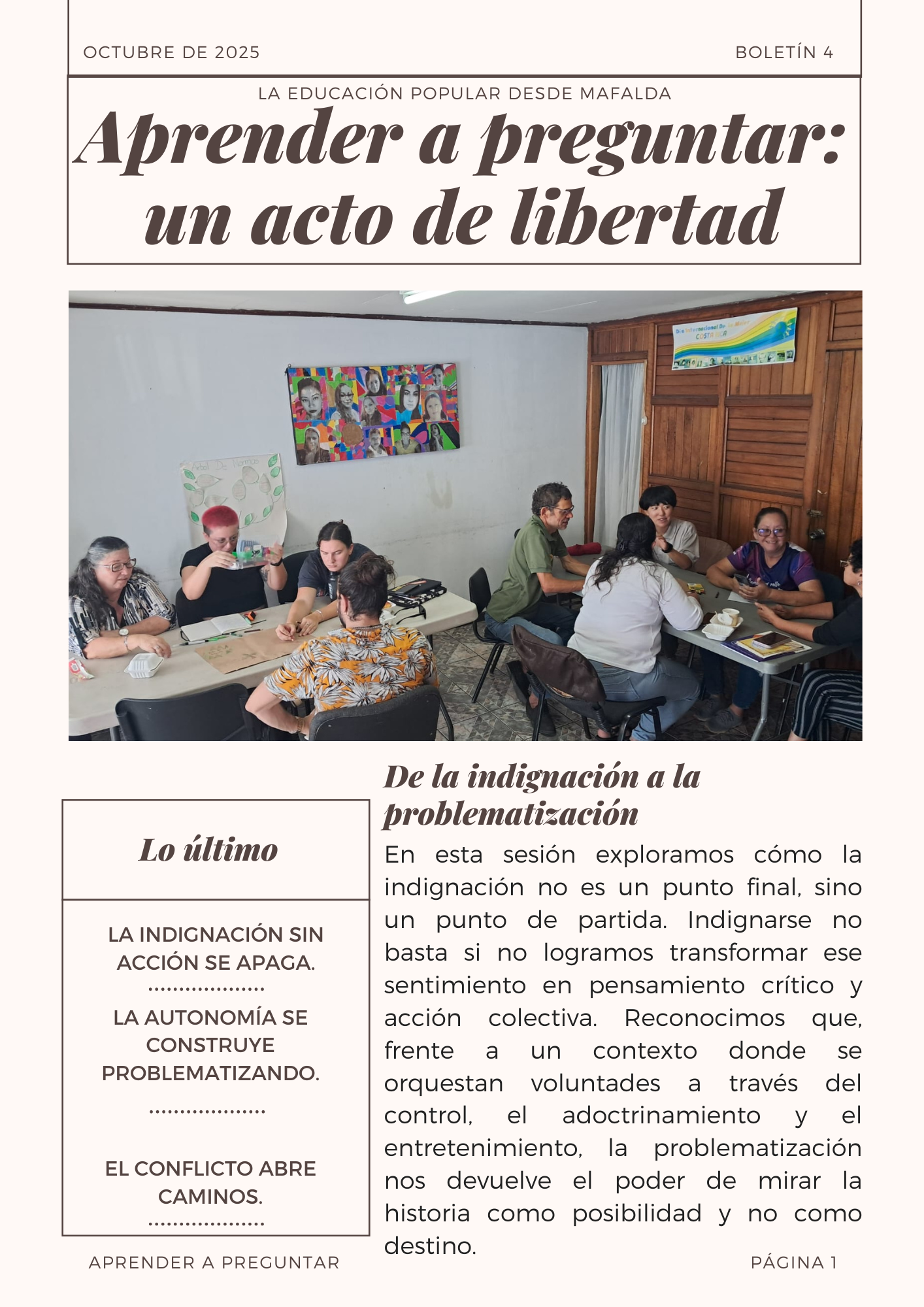 Aprender a preguntar un acto de libertad Boletín 4
